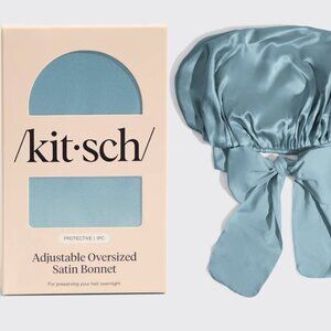 Haze Blue Oversized Satin Bonnet NEW IN BOX KITSCH